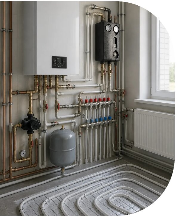 Профессиональный монтаж отопления в частном доме в Калуге